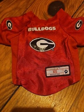 Bulldogs Red Dog Jersey - XS Pet Apparel